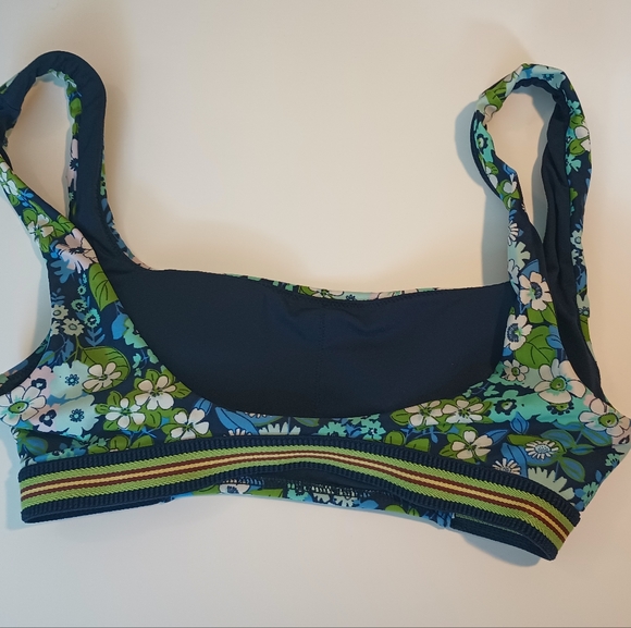 3/$25 Aerie Scoop Neck Floral Bikini Top Size XS - Picture 5 of 7